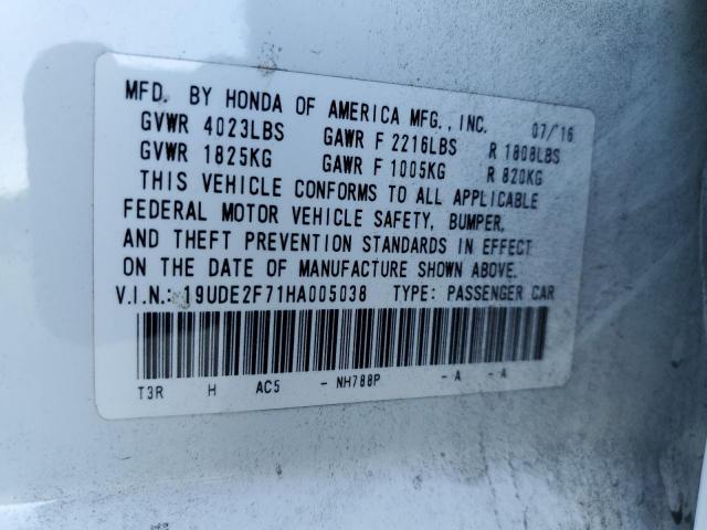 Photo 10 from auction – 2017 ACURA ILX PREMIU with VIN 19UDE2F71HA005038