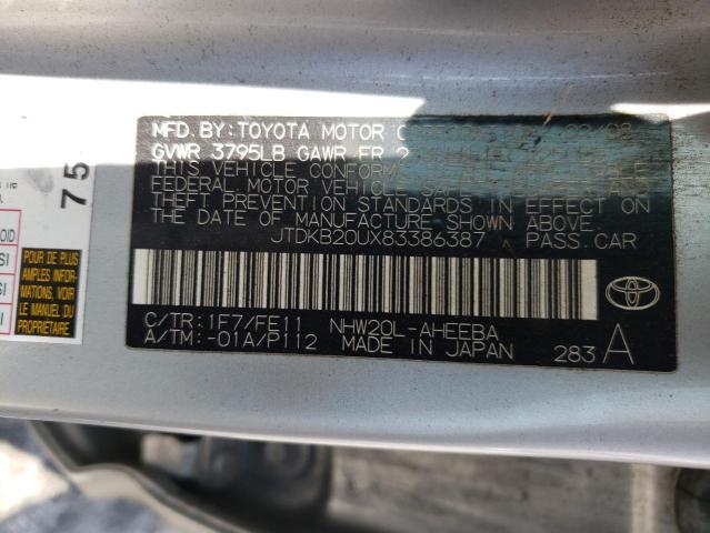 Photo 10 from auction – 2008 TOYOTA PRIUS with VIN JTDKB20UX83386387