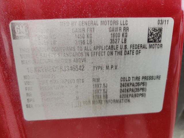 Zdjęcie 10 z aukcji – 2011 GMC ACADIA SLT z VIN 1GKKVRED5BJ346542