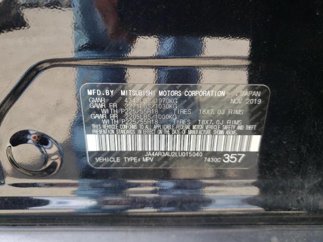 Photo 10 from auction – 2020 MITSUBISHI OUTLANDER with VIN JA4AR3AU2LU015040