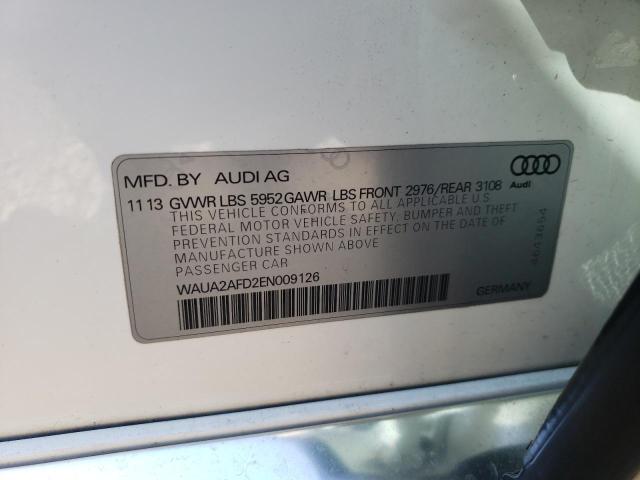 Photo 10 from auction – 2014 AUDI A8 QUATTRO with VIN WAUA2AFD2EN009126