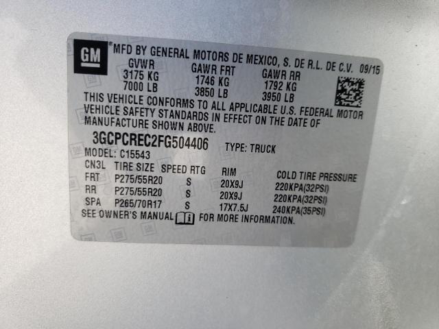 Photo 10 from auction – 2015 CHEVROLET SILVERADO with VIN 3GCPCREC2FG504406
