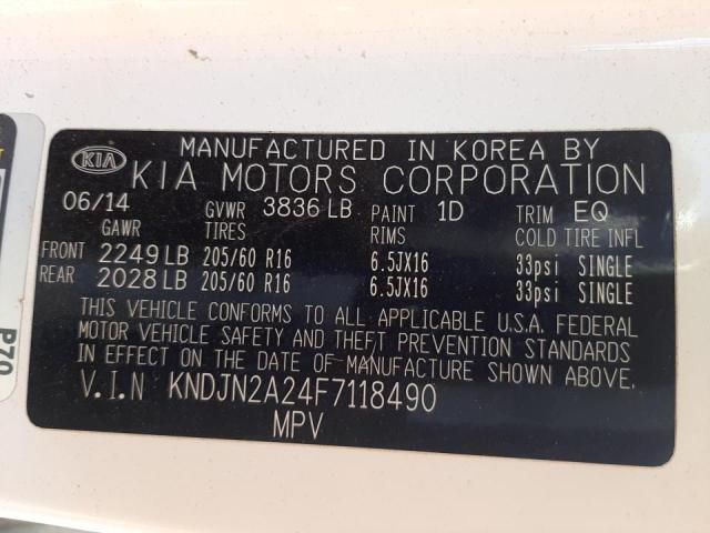 Photo 10 from auction – 2015 KIA SOUL with VIN KNDJN2A24F7118490