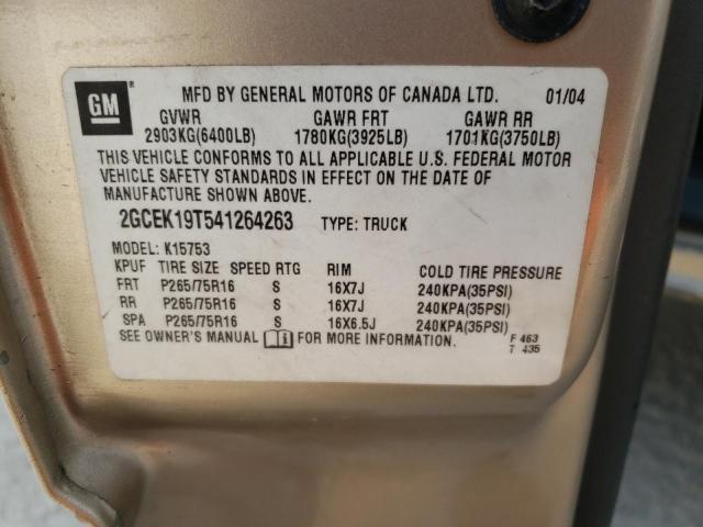 Photo 10 from auction – 2004 CHEVROLET SILVERADO with VIN 2GCEK19T541264263