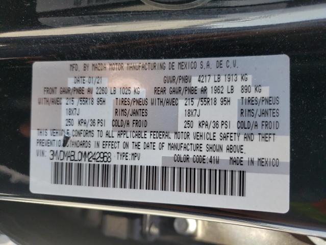 Photo 10 from auction – 2021 MAZDA CX-30 SELE with VIN 3MVDMABL0MM242968