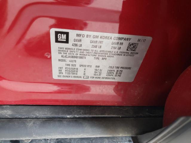 Photo 10 from auction – 2017 BUICK ENCORE PRE with VIN KL4CJASB0HB188074