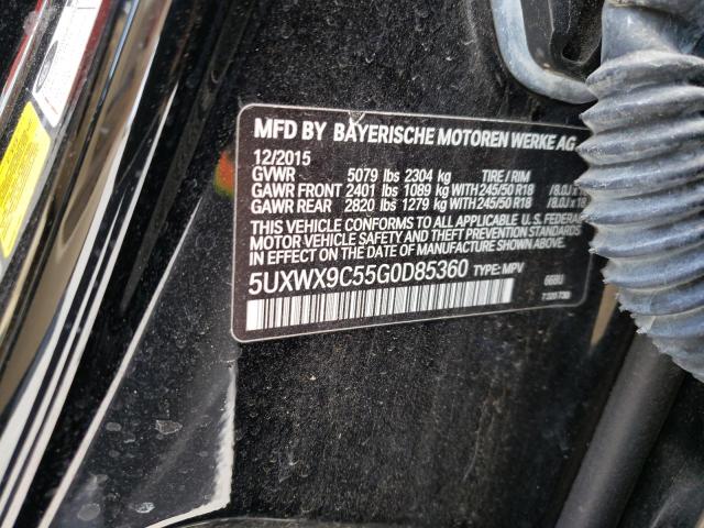 Photo 10 from auction – 2016 BMW X3 XDRIVE2 with VIN 5UXWX9C55G0D85360