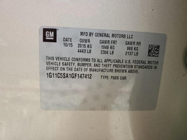 Photo 10 from auction – 2016 CHEVROLET MALIBU LIM with VIN 1G11C5SA1GF147412