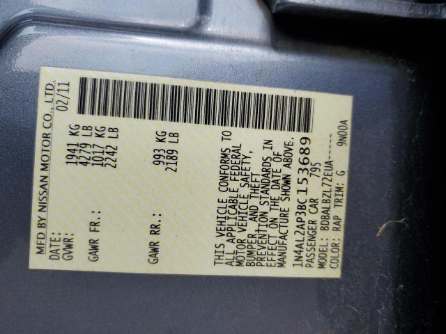 Photo 10 from auction – 2011 NISSAN ALTIMA BAS with VIN 1N4AL2AP3BC153689