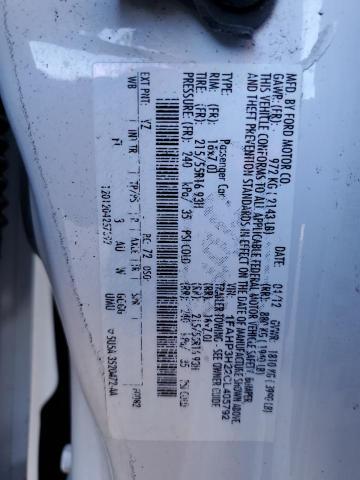Photo 10 from auction – 2012 FORD FOCUS SEL with VIN 1FAHP3H22CL405792