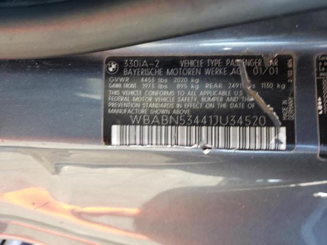 Photo 10 from auction – 2001 BMW 330 CI with VIN WBABN53441JU34520