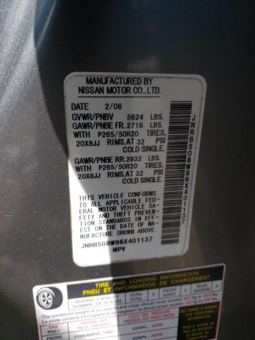 Photo 10 from auction – 2006 INFINITI FX45 with VIN JNRBS08W96X401137