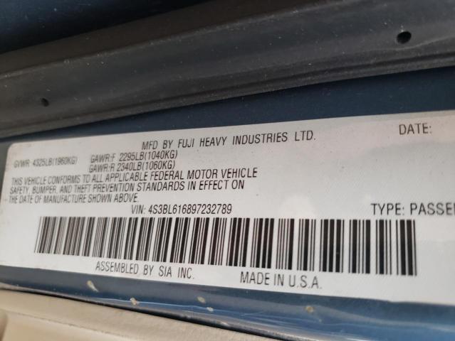 Photo 10 from auction – 2009 SUBARU LEGACY 2.5 with VIN 4S3BL616897232789