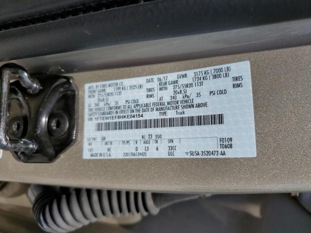 Photo 10 from auction – 2017 FORD F150 SUPER with VIN 1FTEW1EF8HKE04154
