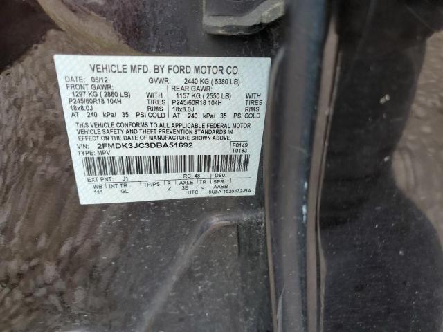 Photo 10 from auction – 2013 FORD EDGE SEL with VIN 2FMDK3JC3DBA51692