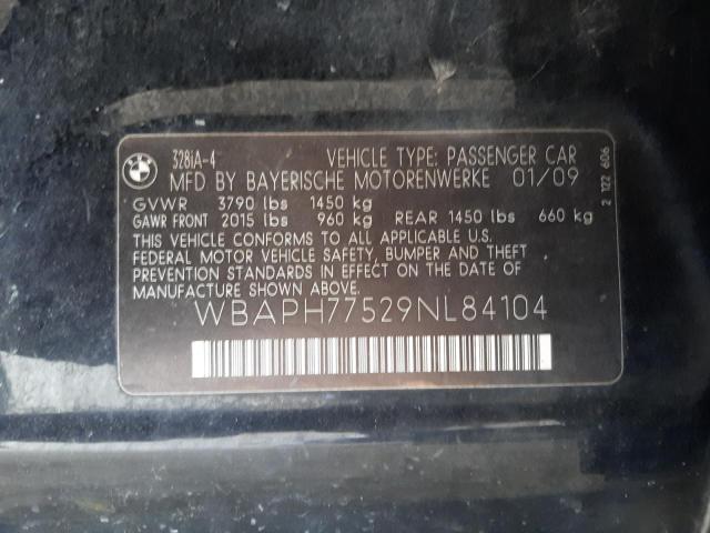 Photo 10 from auction – 2009 BMW 328 I with VIN WBAPH77529NL84104