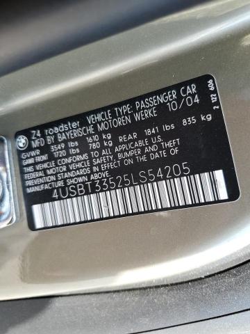 Photo 10 from auction – 2005 BMW Z4 2.5 with VIN 4USBT33525LS54205