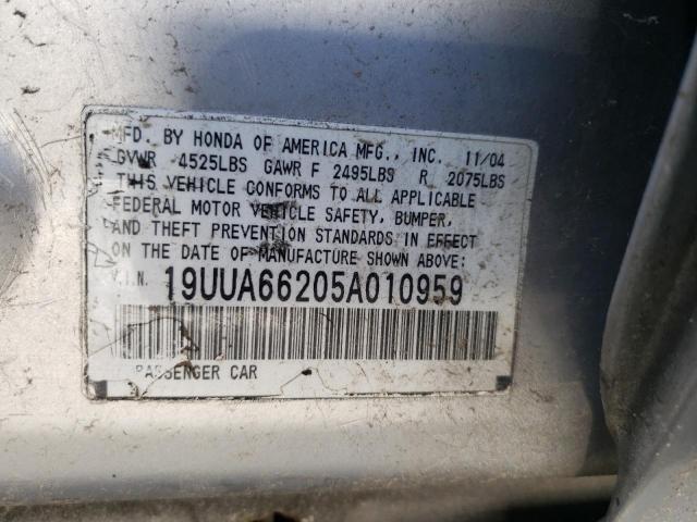Photo 10 from auction – 2005 ACURA TL with VIN 19UUA66205A010959