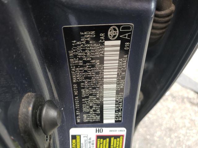 Photo 10 from auction – 2014 TOYOTA COROLLA L with VIN 2T1BURHE7EC102040