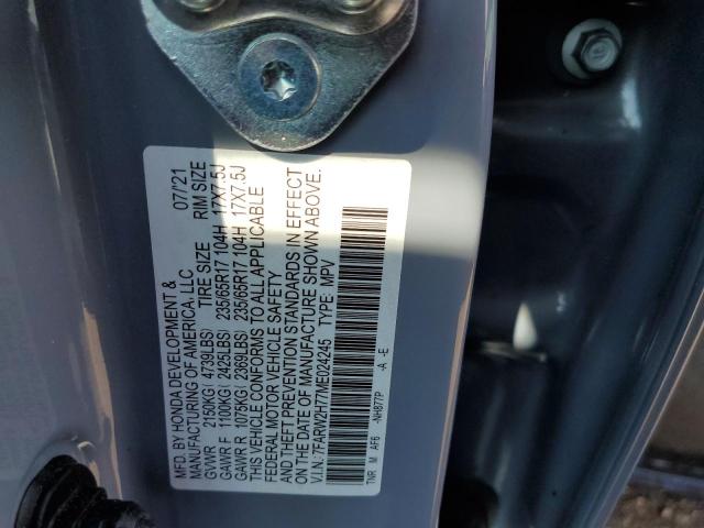 Photo 10 from auction – 2021 HONDA CR-V SE with VIN 7FARW2H77ME024245