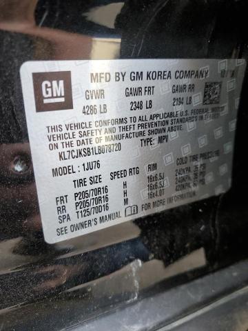 Photo 10 from auction – 2020 CHEVROLET TRAX LS with VIN KL7CJKSB1LB078720