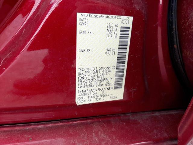 Photo 10 from auction – 2013 NISSAN ALTIMA with VIN 1N4AL3AP2DN507084
