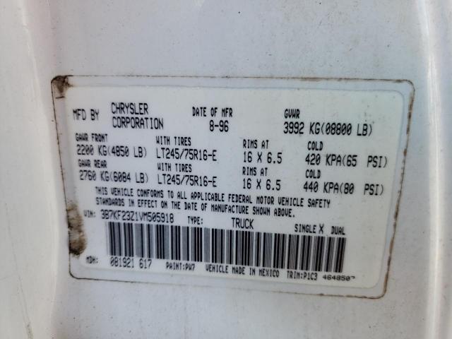 Photo 10 from auction – 1997 DODGE RAM 2500 with VIN 3B7KF23Z1VM505918