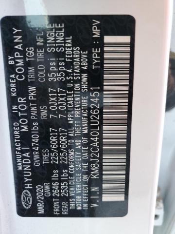 Photo 10 from auction – 2020 HYUNDAI TUCSON SE with VIN KM8J2CA40LU262451