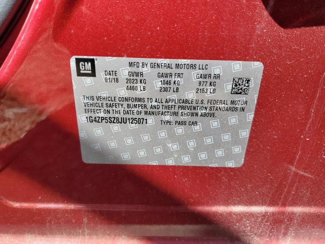 Photo 10 from auction – 2018 BUICK LACROSSE E with VIN 1G4ZP5SZ8JU125071