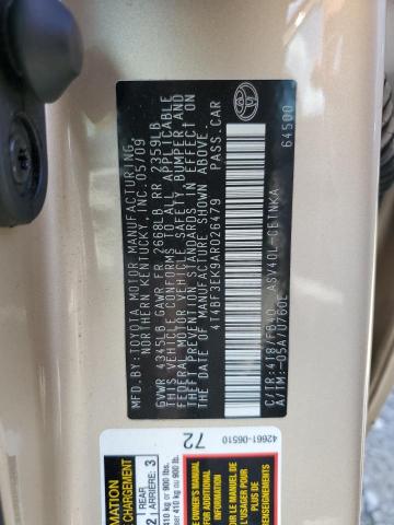 Photo 10 from auction – 2010 TOYOTA CAMRY BASE with VIN 4T4BF3EK9AR026479