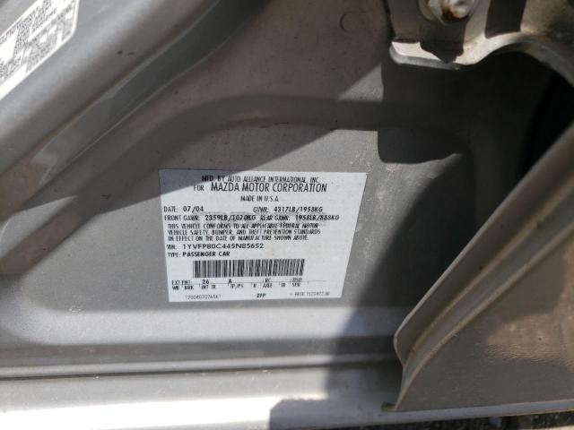Photo 10 from auction – 2004 MAZDA 6 I with VIN 1YVFP80C445N85652