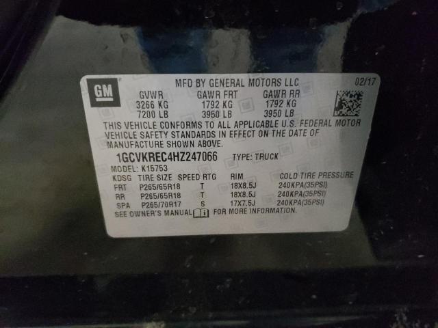 Photo 10 from auction – 2017 CHEVROLET SILVERADO with VIN 1GCVKREC4HZ247066