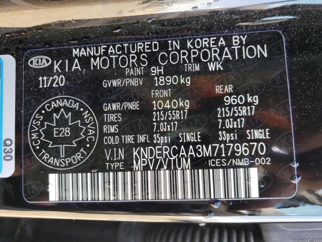 Photo 10 from auction – 2021 KIA SELTOS EX with VIN KNDERCAA3M7179670