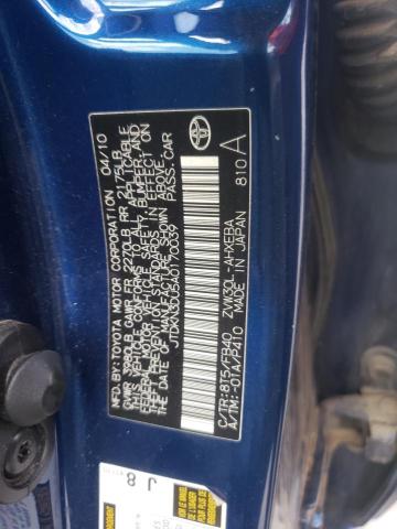 Photo 10 from auction – 2010 TOYOTA PRIUS with VIN JTDKN3DU5A0170039