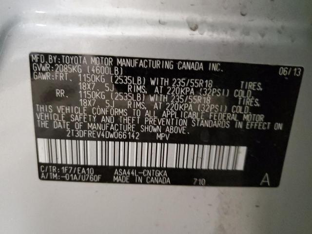 Photo 10 from auction – 2013 TOYOTA RAV4 LIMIT with VIN 2T3DFREV4DW066142