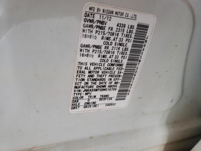 Photo 10 from auction – 2013 NISSAN ROGUE S with VIN JN8AS5MT8DW516789