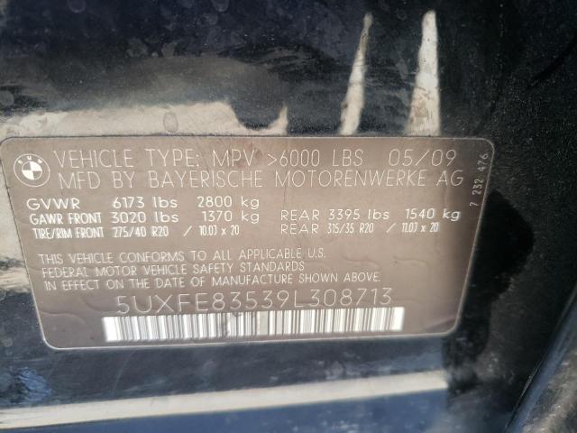 Photo 10 from auction – 2009 BMW X5 XDRIVE4 with VIN 5UXFE83539L308713