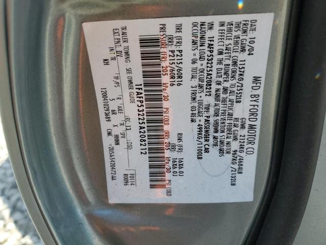 Photo 10 from auction – 2005 FORD TAURUS SE with VIN 1FAFP53225A208212
