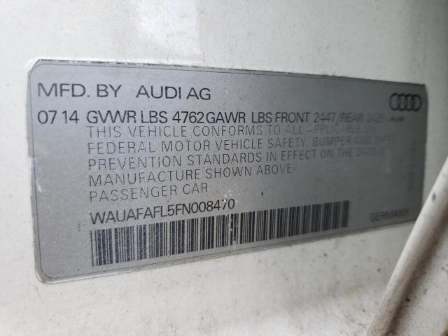 Photo 10 from auction – 2015 AUDI A4 with VIN WAUAFAFL5FN008470