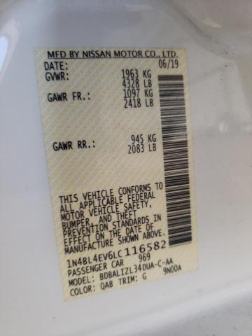 Photo 10 from auction – 2020 NISSAN ALTIMA SL with VIN 1N4BL4EV6LC116582