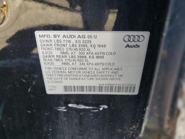 Photo 10 from auction – 2012 AUDI Q7 PRESTIG with VIN WA1VMBFE0CD010544