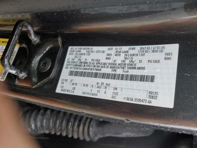 Photo 10 from auction – 2017 FORD F150 SUPER with VIN 1FTEW1CG9HFB17605