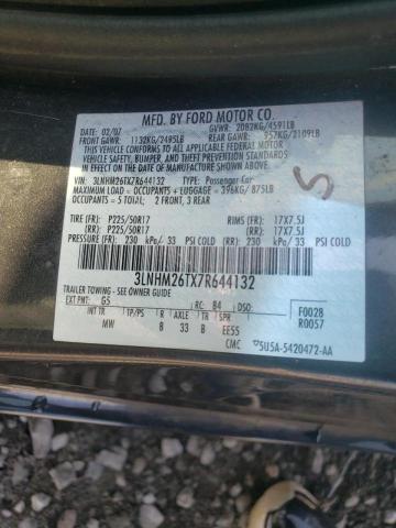 Photo 10 from auction – 2007 LINCOLN MKZ with VIN 3LNHM26TX7R644132