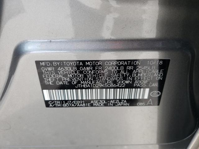 Photo 10 from auction – 2019 LEXUS IS 300 with VIN JTHBA1D29K5086422