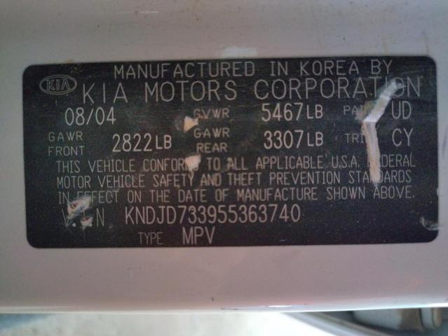 Photo 10 from auction – 2005 KIA SORENTO with VIN KNDJD733955363740