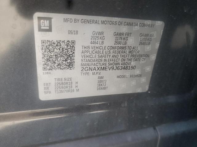 Photo 10 from auction – 2018 CHEVROLET EQUINOX PR with VIN 2GNAXMEV9J6348150