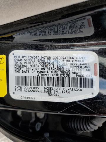Photo 10 from auction – 2003 LEXUS LS 430 with VIN JTHBN30F830123158