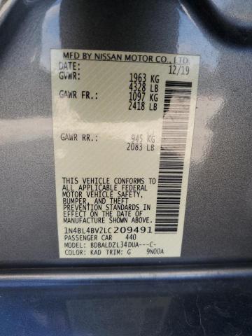 Photo 10 from auction – 2020 NISSAN ALTIMA S with VIN 1N4BL4BV2LC209491