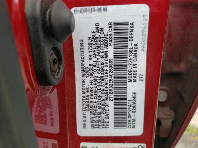 Photo 10 from auction – 2004 TOYOTA COROLLA CE with VIN 2T1BR32E54C260639
