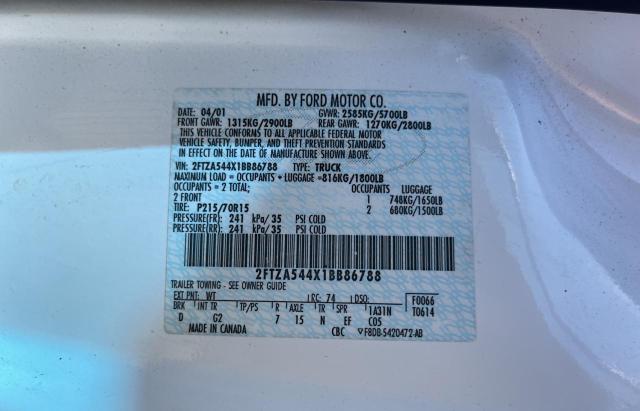 Photo 10 from auction – 2001 FORD WINDSTAR with VIN 2FTZA544X1BB86788